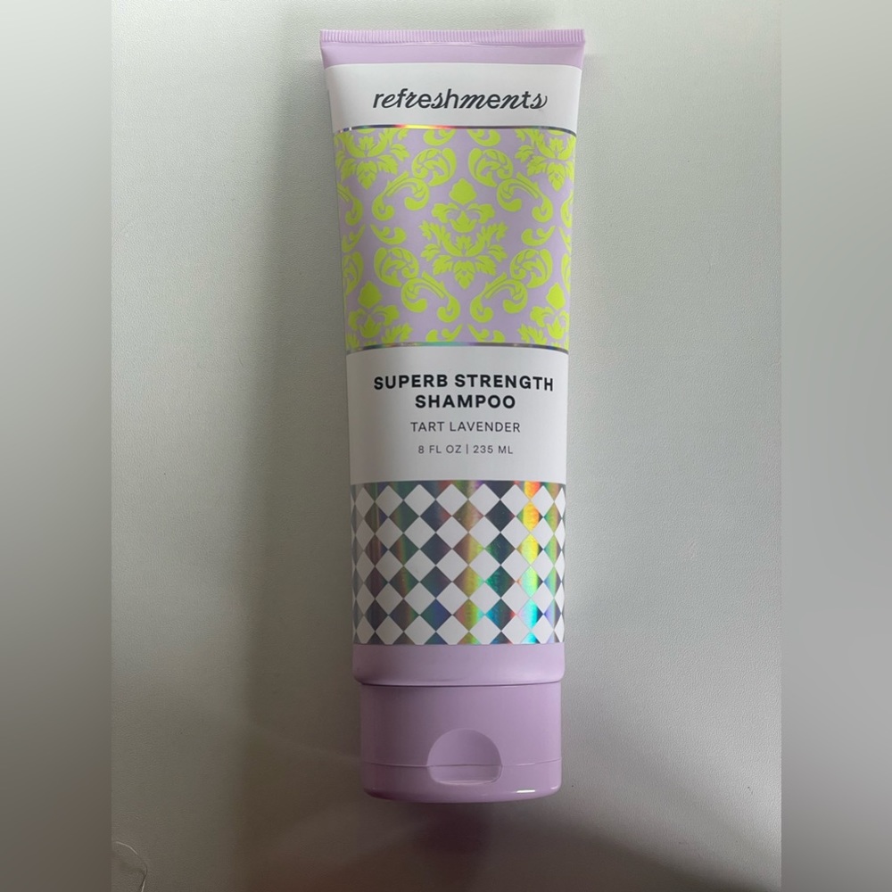 REFRESHMENTS SUPERB STRENGTH TART LAVENDER SHAMPOO 8oz /235 ml.Sealed